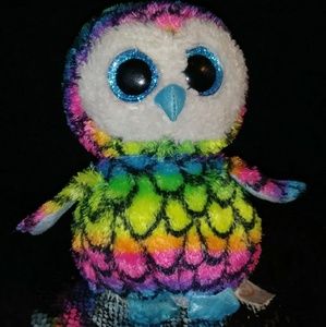 rainbow owl beanie boo